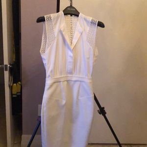 Victoria Beckham size 4 white eyelet dress